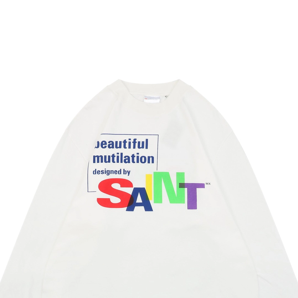 Saint Michael Color Distorted Saint Logo Graphic Shirt