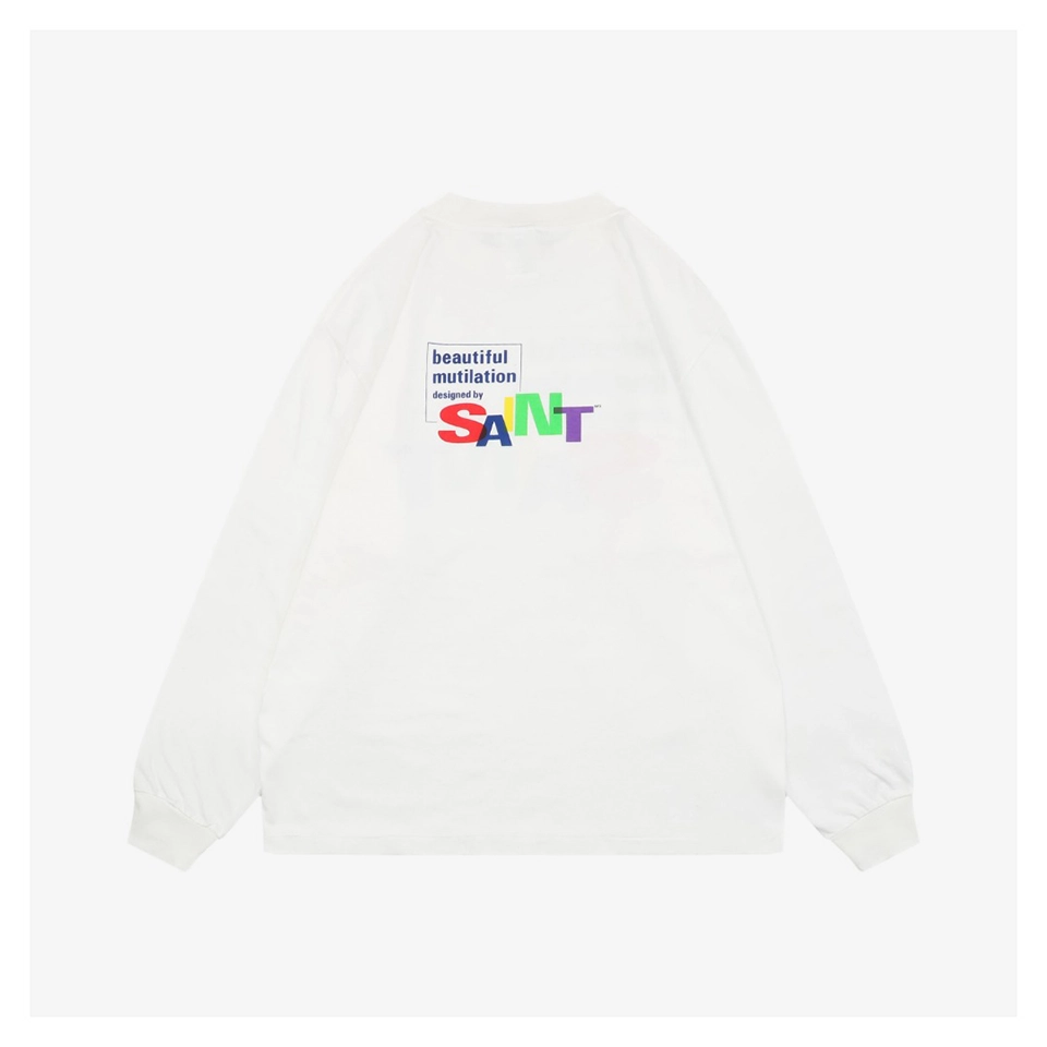 Saint Michael Color Distorted Saint Logo Graphic Shirt