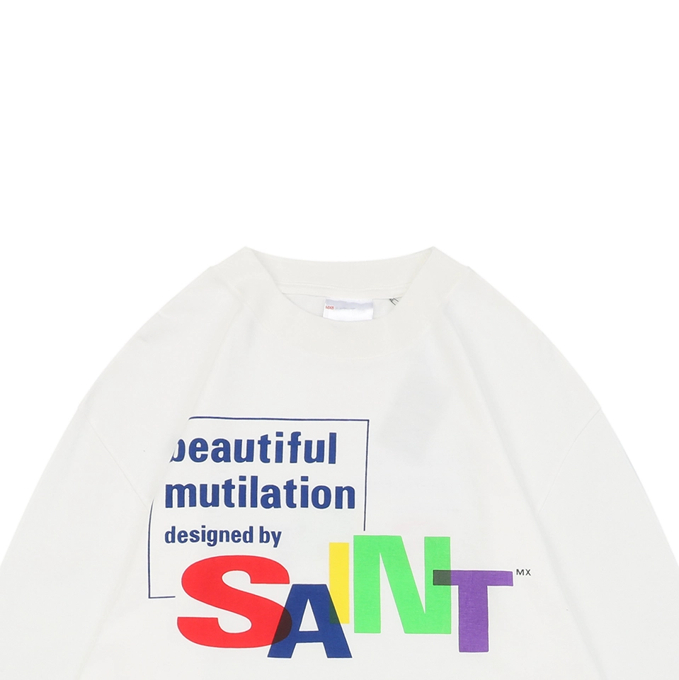 Saint Michael Color Distorted Saint Logo Graphic Shirt