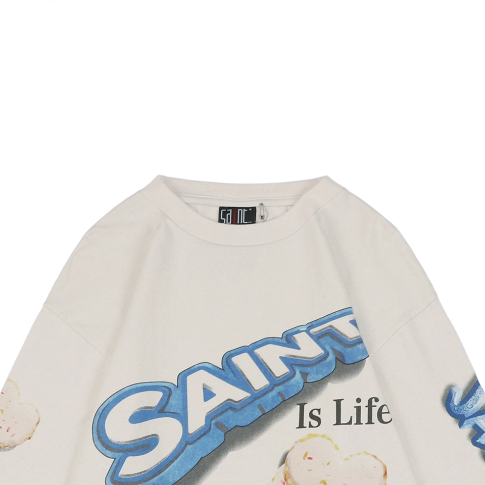 Saint Michael Cookie Letter Print Shirt