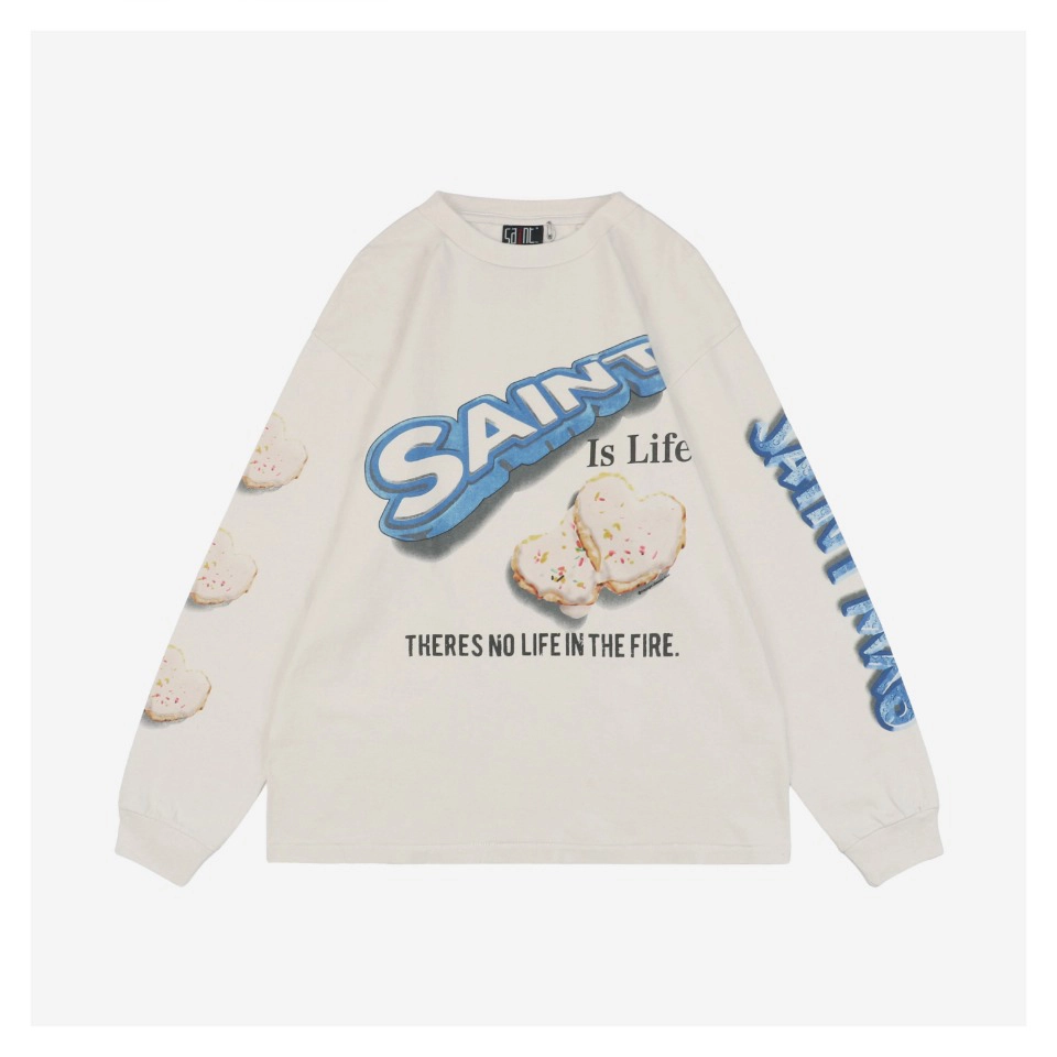 Saint Michael Cookie Letter Print Shirt