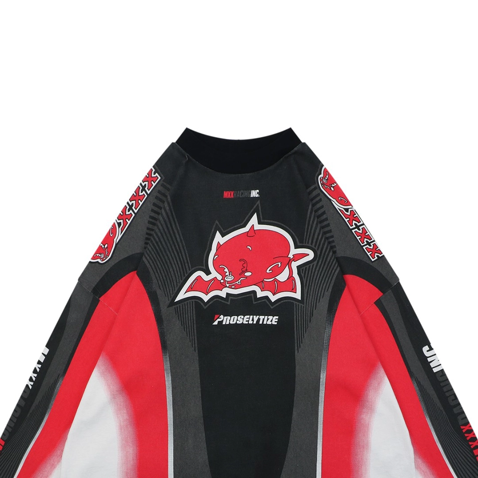 Saint Michael Devil Angel Racing Graphic Shirt