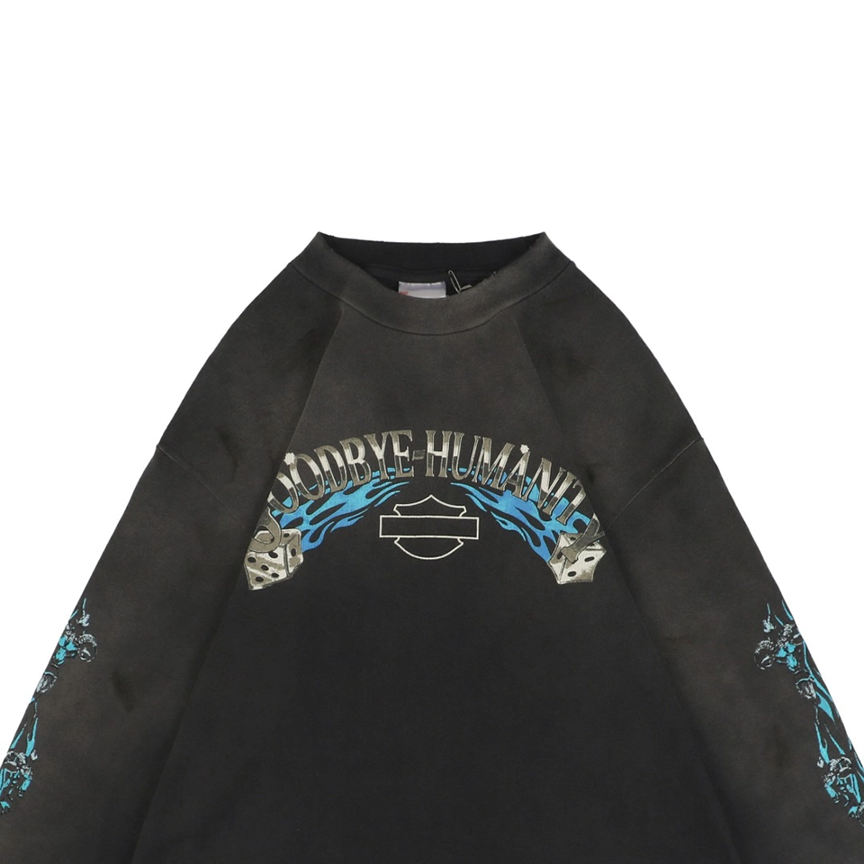 Saint Michael Dice Letter Print Shirt
