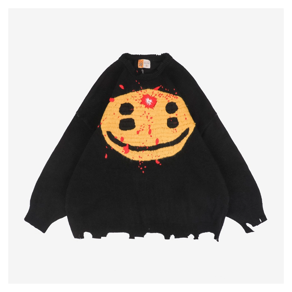 Saint-Michael-Four-Eyed-Smiley-Hand-Embroidered-Crewneck-Sweater2.jpeg.webp Saint Michael Four Eyed Smiley Hand Embroidered Crewneck Sweater