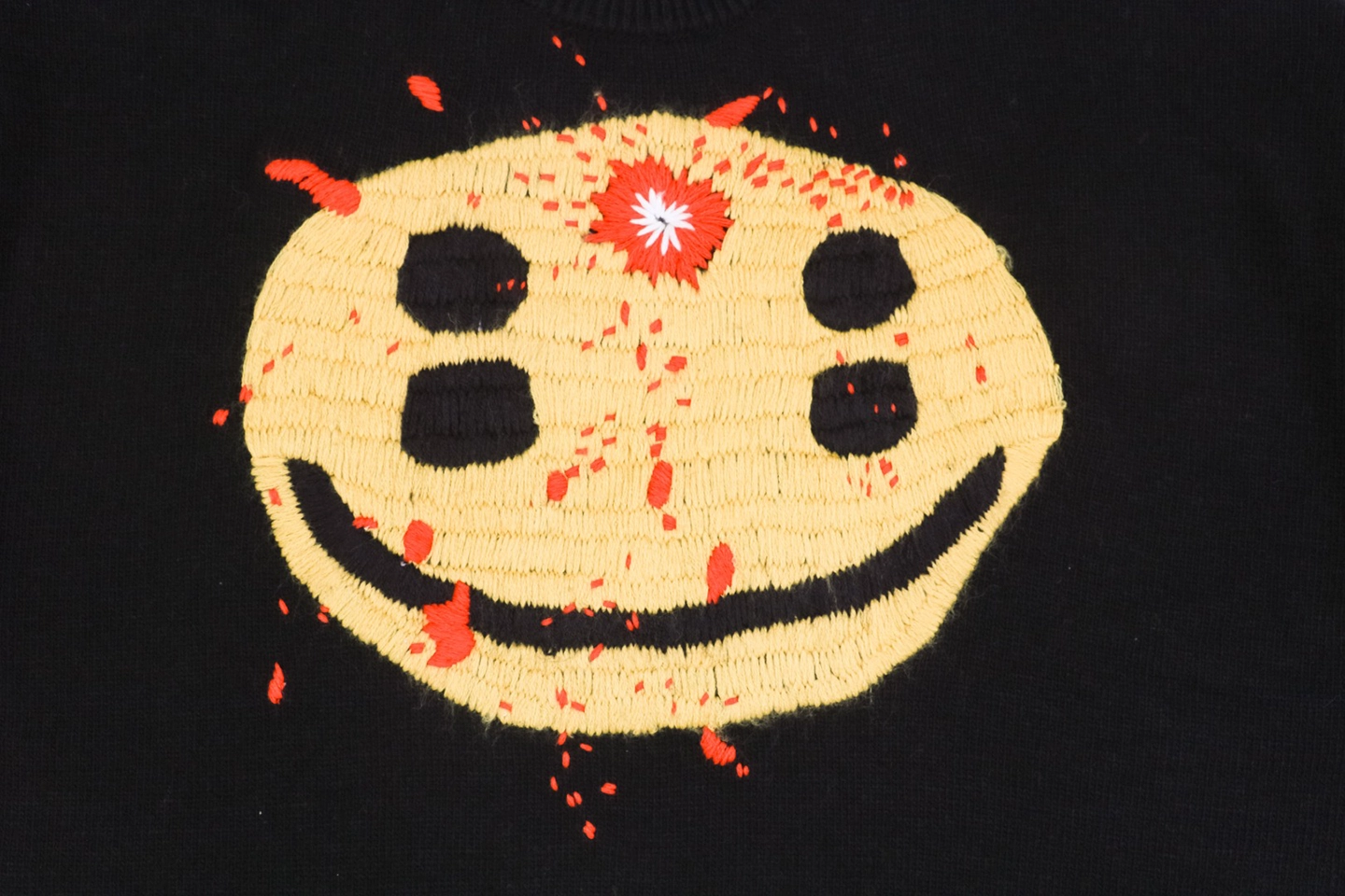 Saint-Michael-Four-Eyed-Smiley-Hand-Embroidered-Crewneck-Sweater3.jpeg.webp Saint Michael Four Eyed Smiley Hand Embroidered Crewneck Sweater