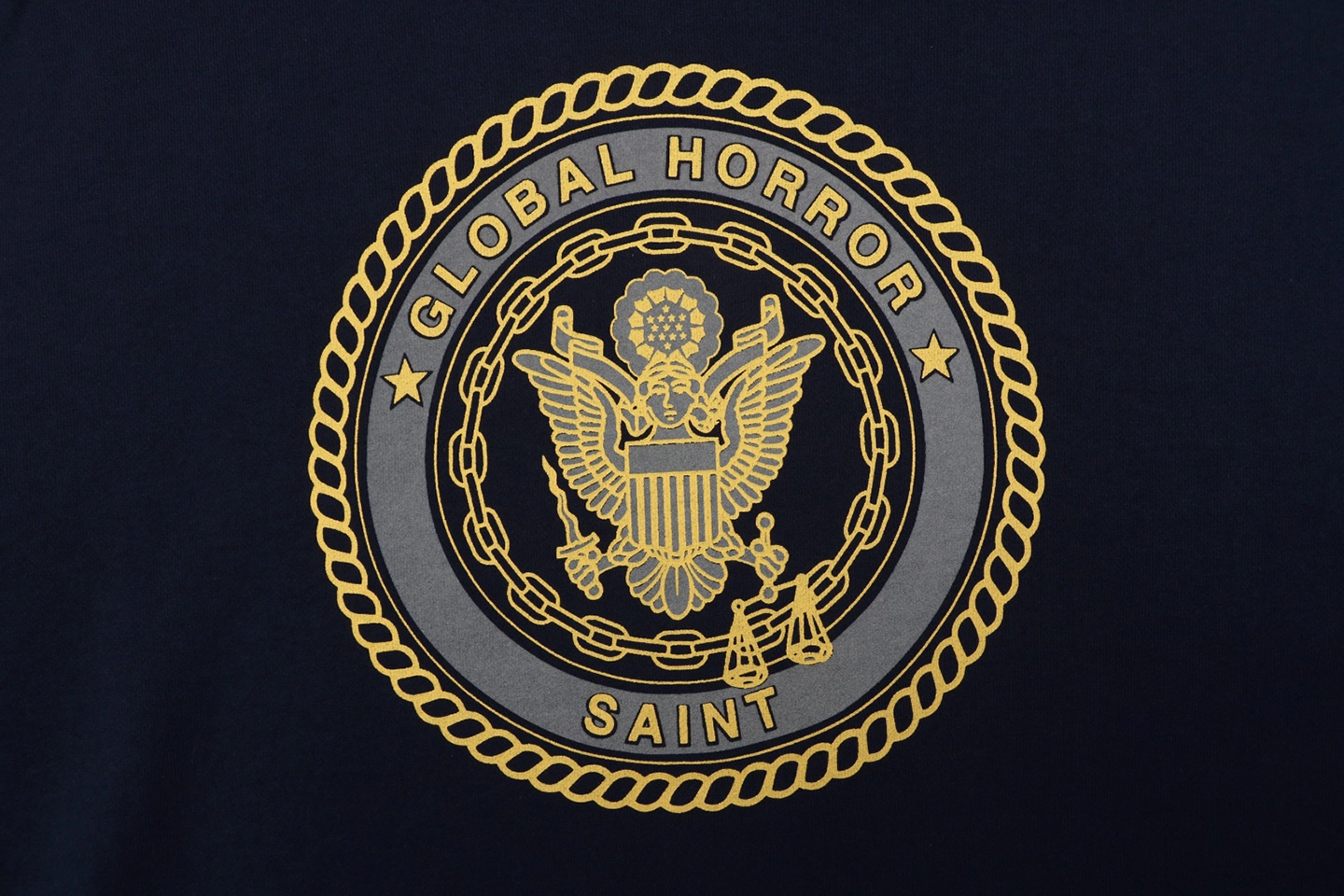 Saint Michael Reflective Angel Medallion Graphic Hoodie