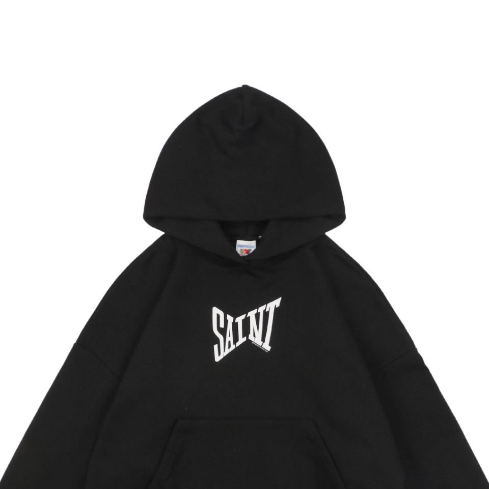 Saint Michael Ribon Saint Letter Print Hoodie