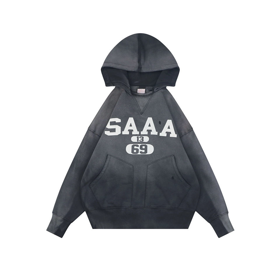 Saint Michael Saaa Vintage Washed Distressed Hoodie
