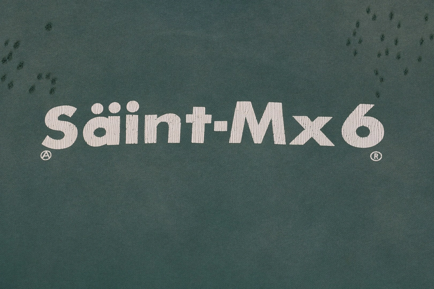 Saint Michael Youth Distressed Print Crewneck Sweatshirt