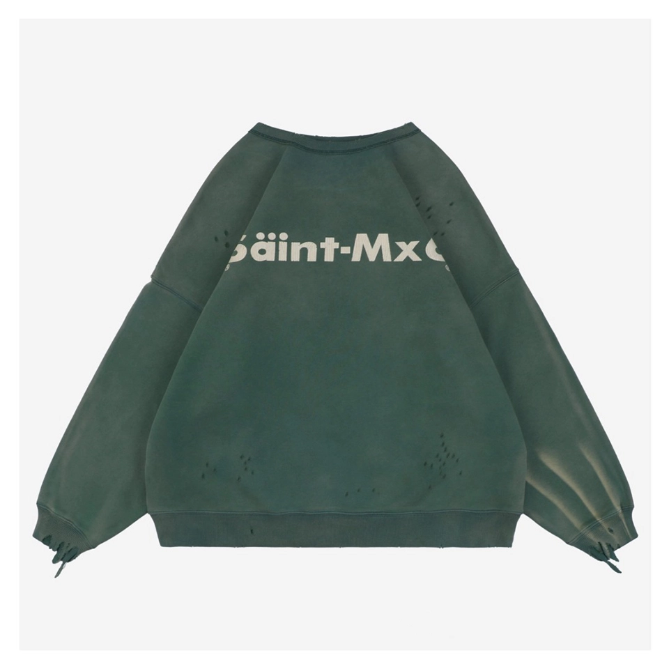 Saint Michael Youth Distressed Print Crewneck Sweatshirt