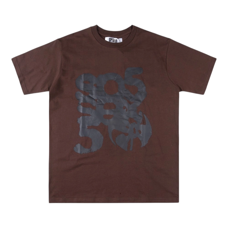 Sp5der-55555-Shadow-Print-T-shirt-–-Brown7.webp Sp5Der 55555 Shadow Print T Shirt