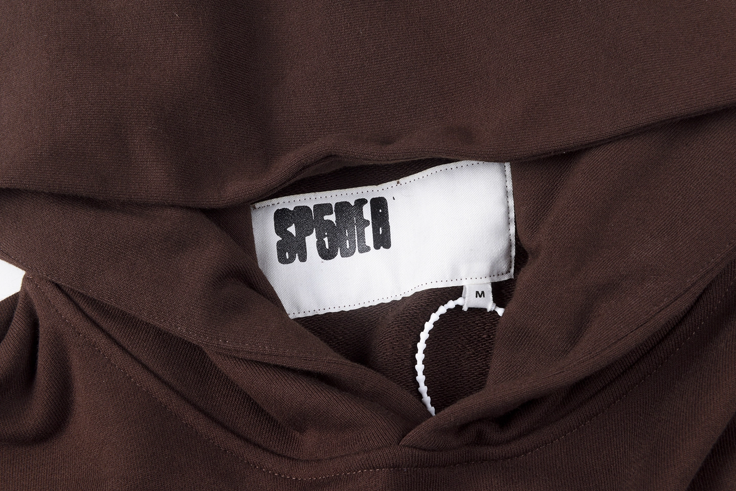 Sp5Der 555555 Rhinestone Web Print Hoodie