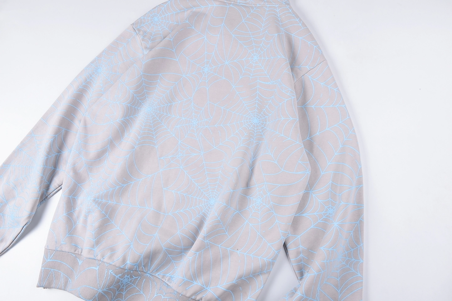Sp5Der 555555 Slate Gray Web Hoodie