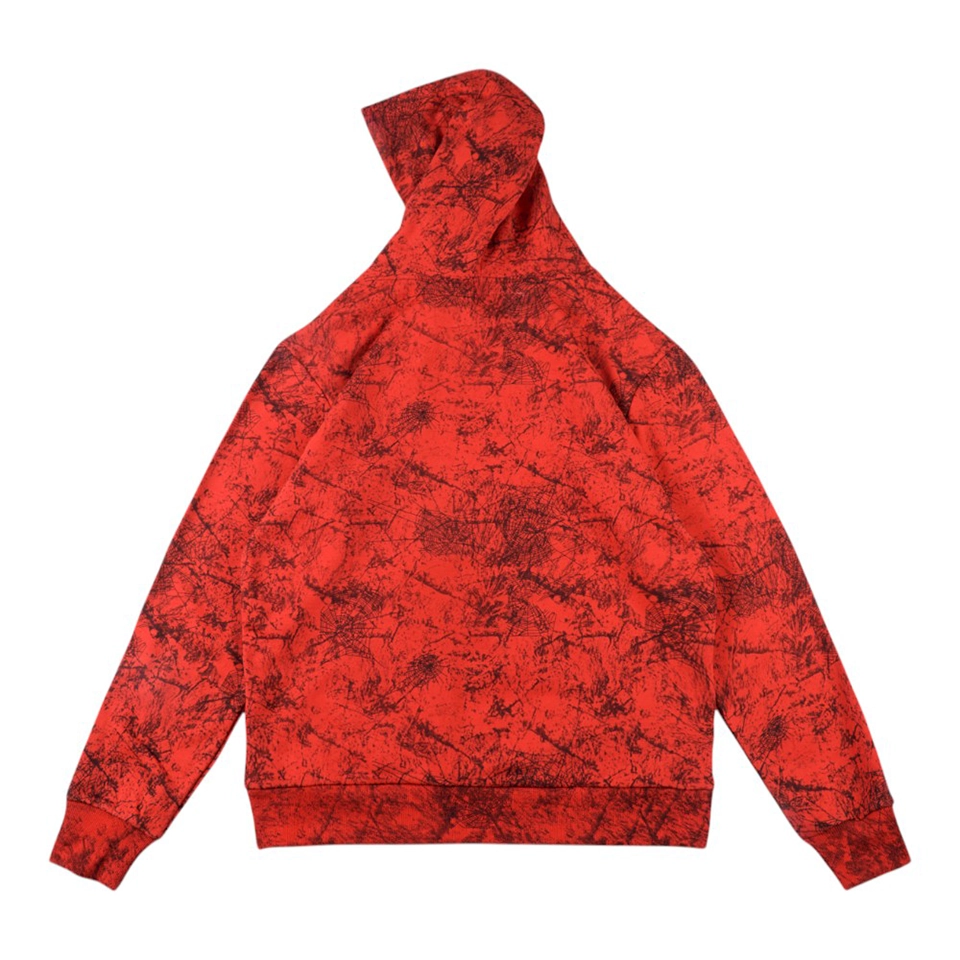 Sp5Der 555555 Vintage Spider Web Print Hoodie