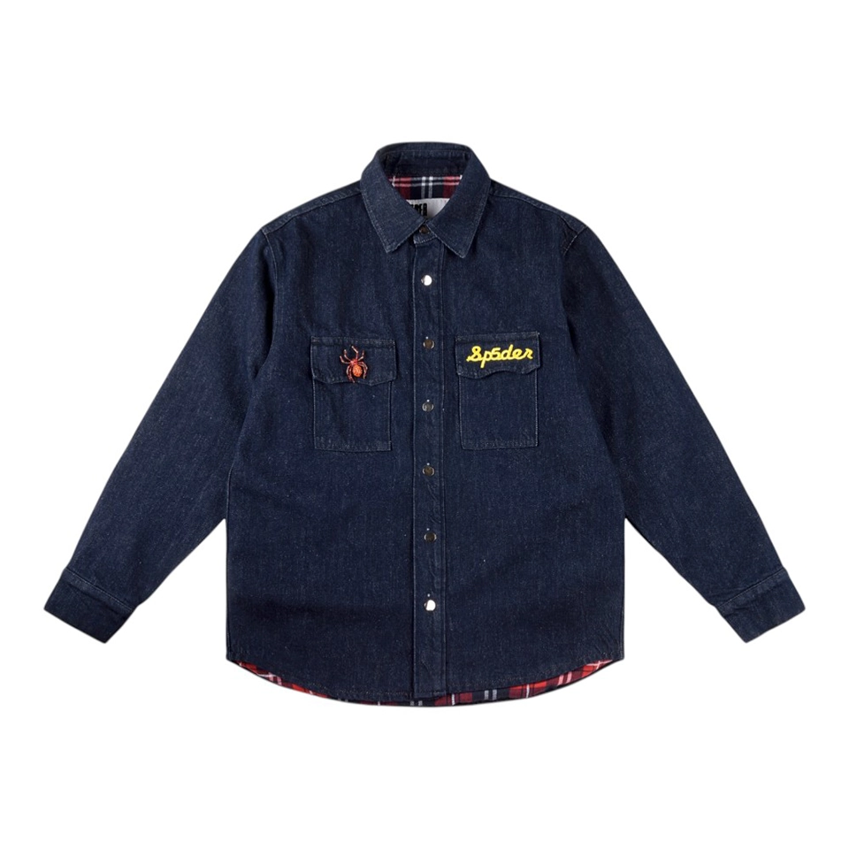 Sp5der-Atlanta-Downs-Embroidered-Dark-Denim-Jacket6.webp Sp5Der Atlanta Downs Embroidered Dark Denim Jacket