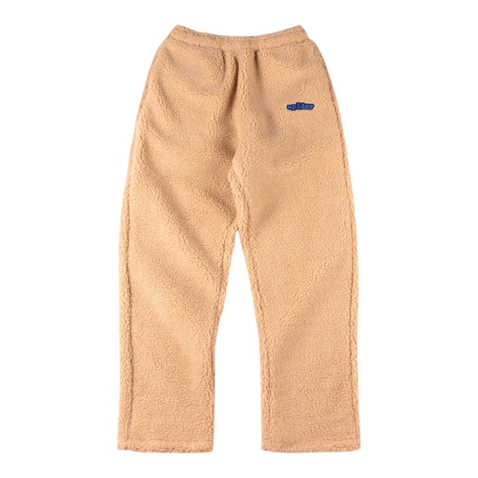 Sp5der-Beige-Sherpa-Fleece-Pants1.webp Sp5Der Beige Sherpa Fleece Pants