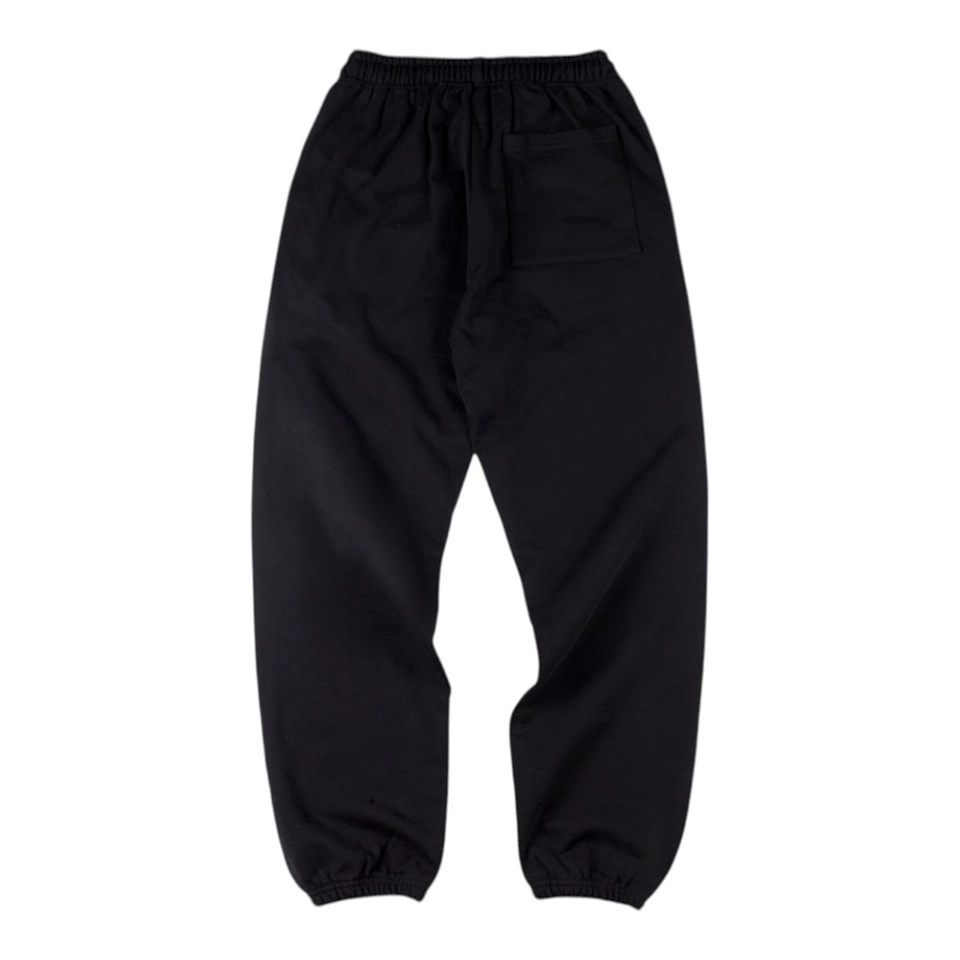 Sp5Der Black Flame Logo Graphic Sweatpants