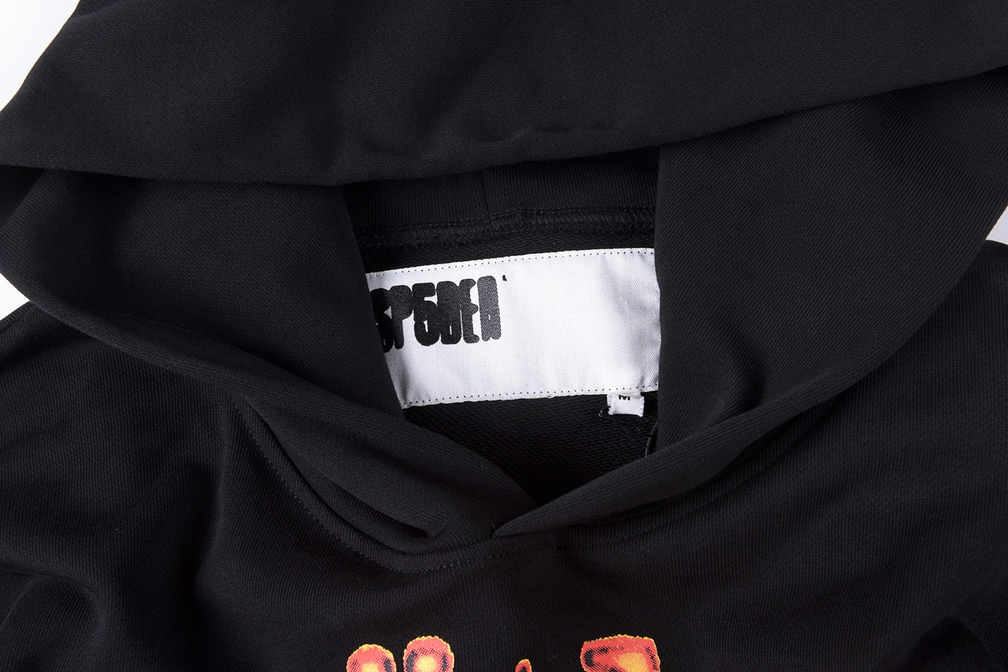 Sp5Der Black Flame Web Graphic Hoodie