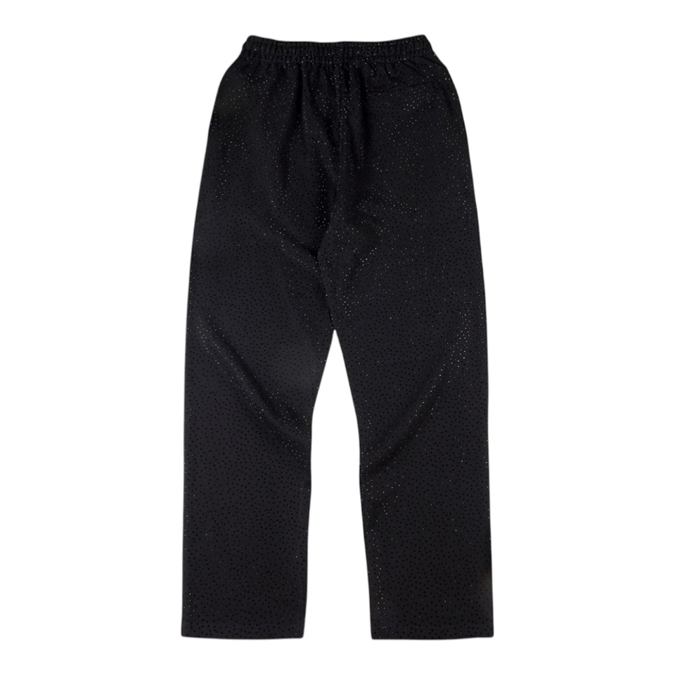 Sp5Der Black Mesh Logo Track Pants