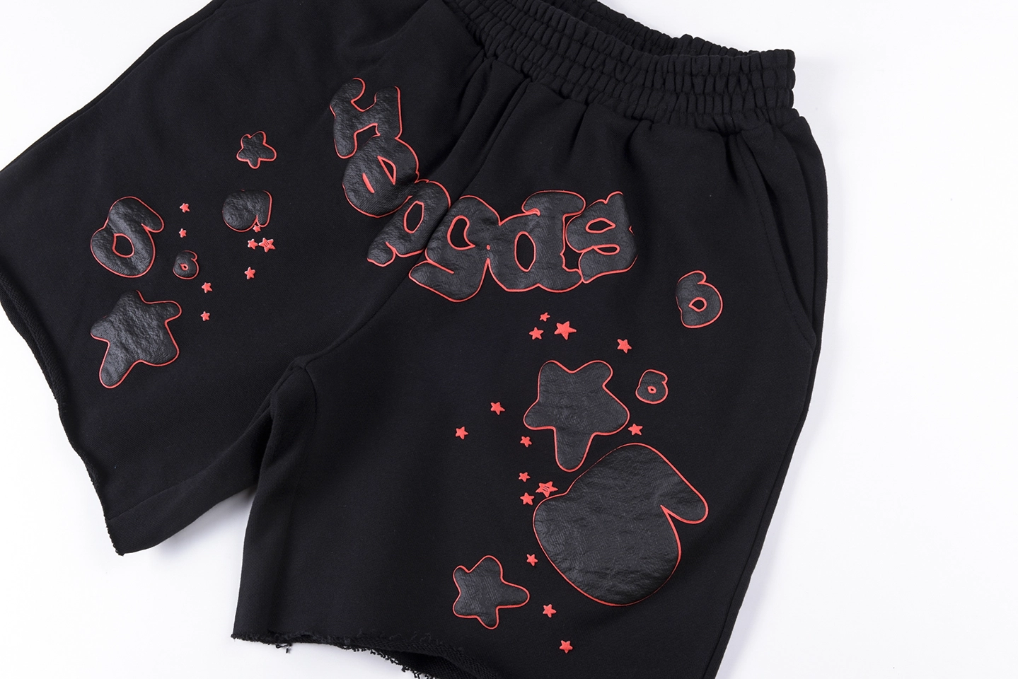 Sp5der-Black-Red-Outline-Graphic-Sweat-Shorts1.webp Sp5Der Black Red Outline Graphic Sweat Shorts