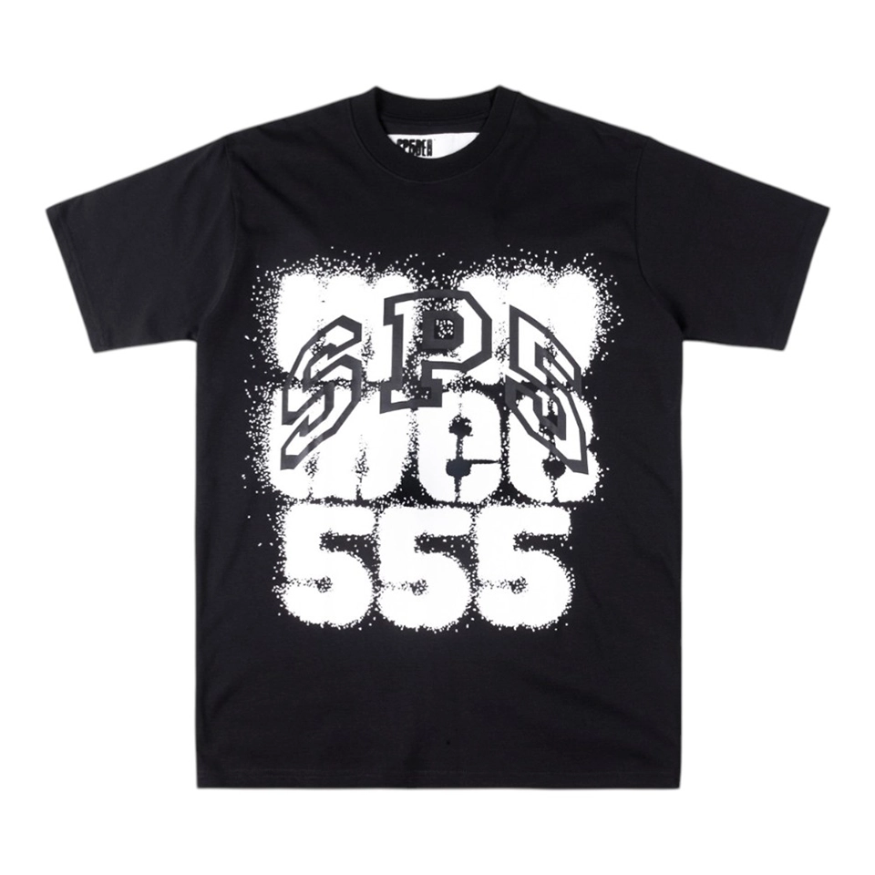 Sp5der-Black-SP5-555-Spray-Graphic-T-Shirt3.webp Sp5Der Black Sp5 555 Spray Graphic T Shirt