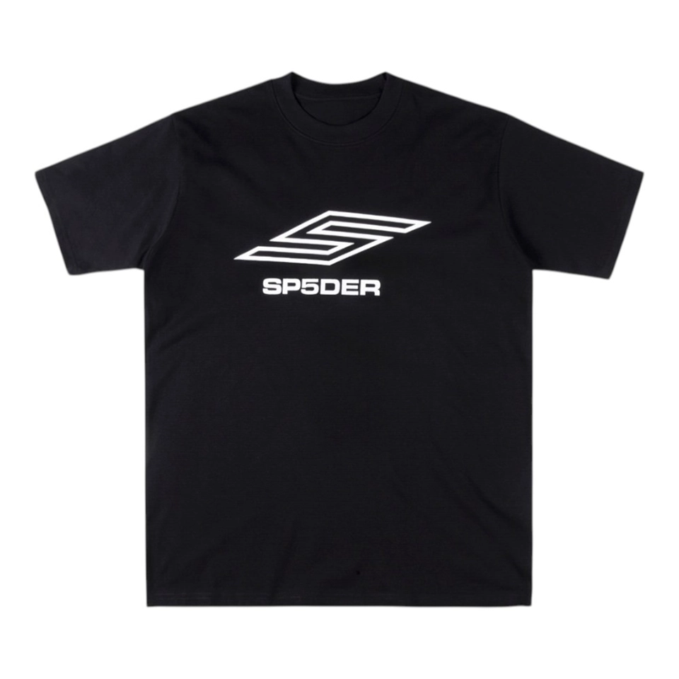 Sp5der-Black-SP5DER-Logo-T-Shirt1.webp Sp5Der Black Sp5Der Logo T Shirt