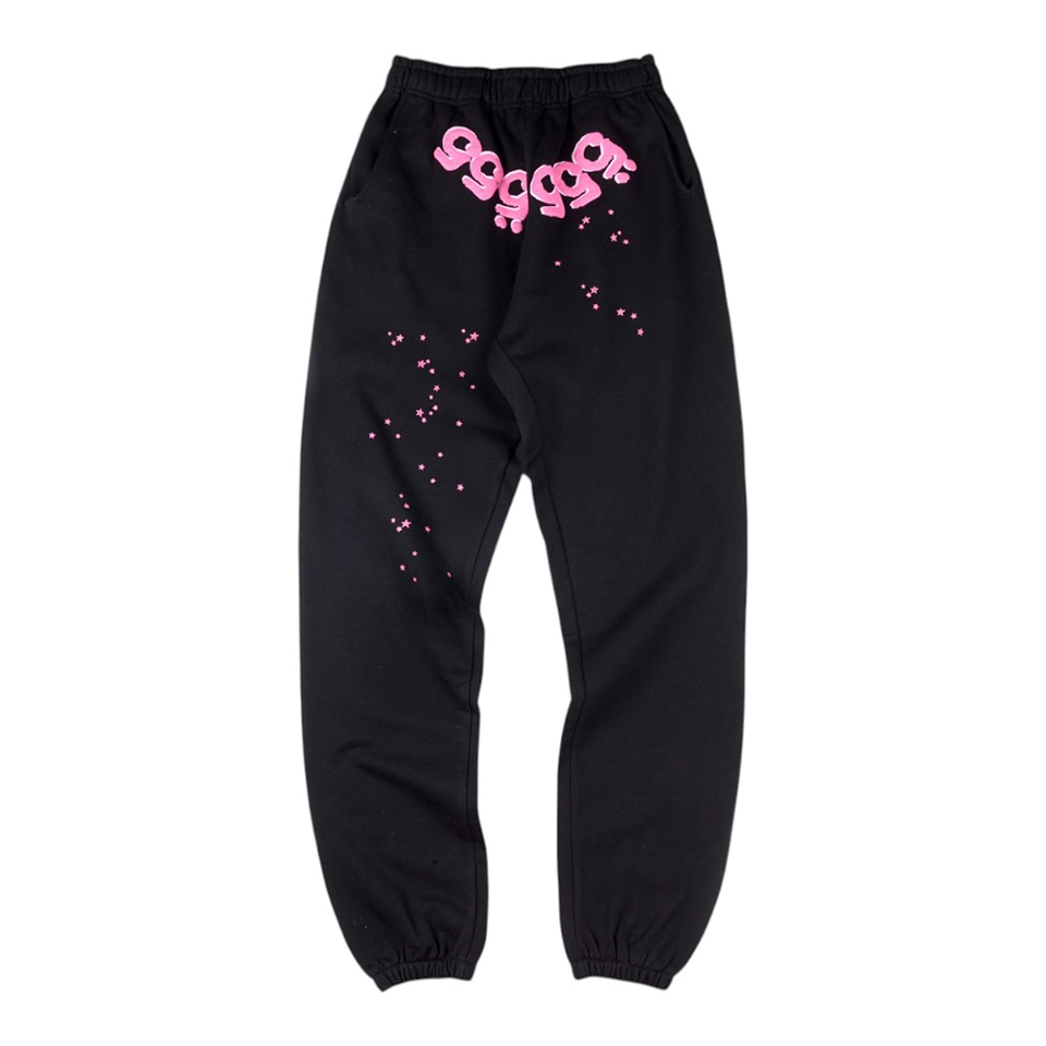 Sp5Der Black Star Cluster Print Sweatpants