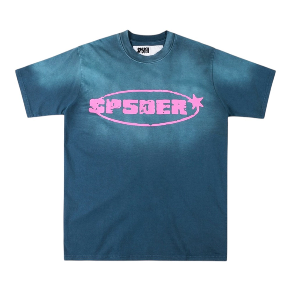 Sp5der-Blue-Pink-Logo-Graphic-Washed-T-Shirt8.webp Sp5Der Blue Pink Logo Graphic Washed T Shirt