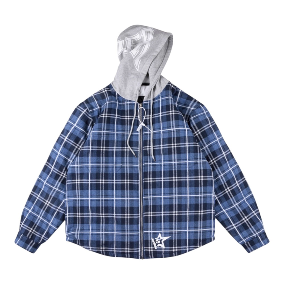Sp5der-Blue-Plaid-Grey-Hood-Zip-Jacket1.webp Sp5Der Blue Plaid Grey Hood Zip Jacket