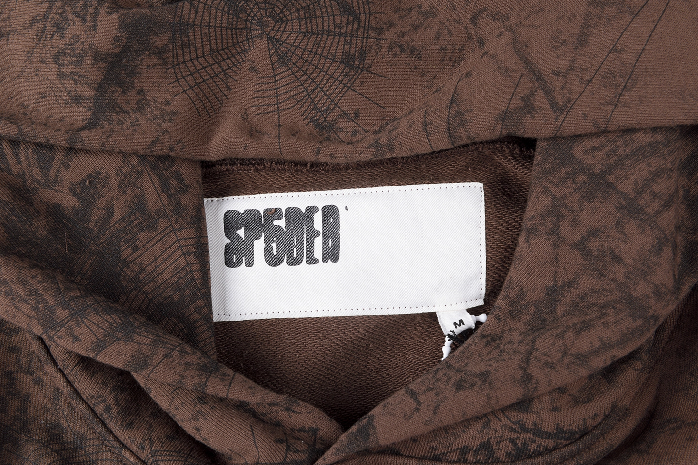 Sp5Der Brown Distressed Sp 55 Racing Graphic Hoodie