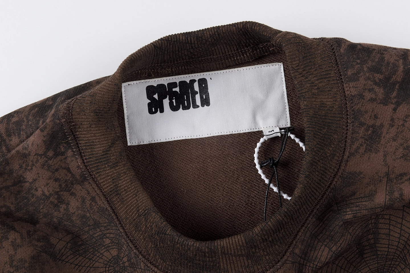 Sp5der-Brown-Distressed-Star-5-Logo-Sweatshirt12.webp Sp5Der Brown Distressed Star 5 Logo Sweatshirt