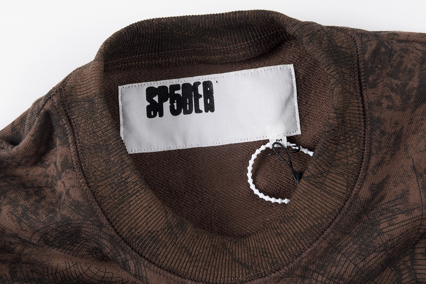 Sp5der-Brown-Distressed-Star-Logo-Sweatshirt8.webp Sp5Der Brown Distressed Star Logo Sweatshirt