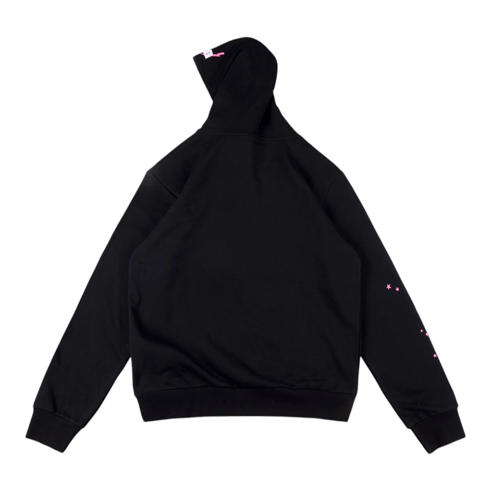 Sp5Der Classic Web 555555 Black Pink Hoodie