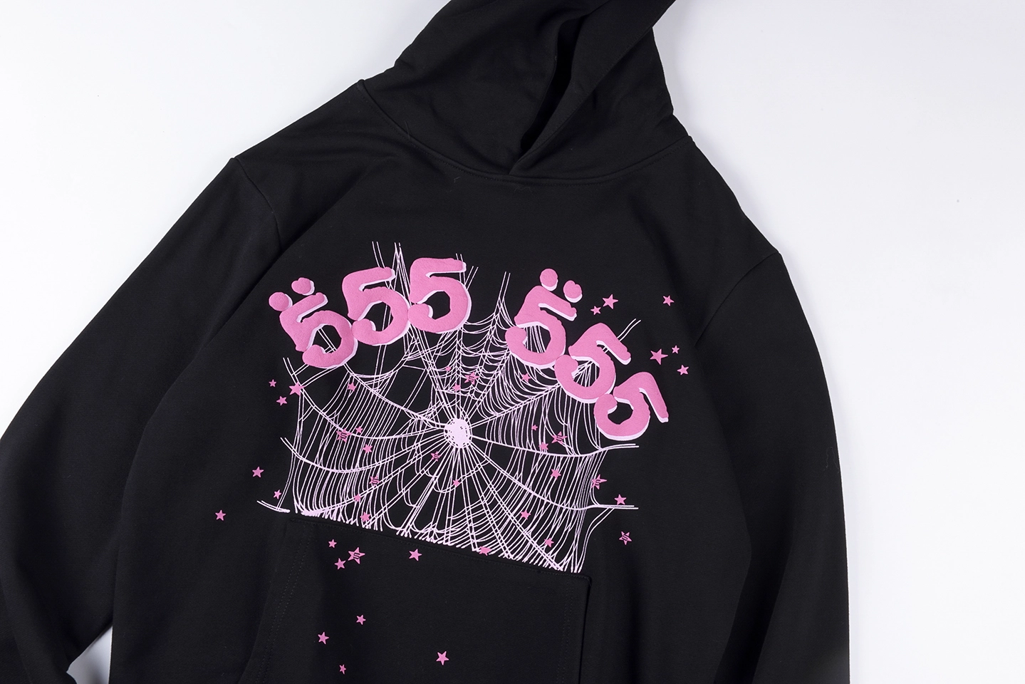 Sp5Der Classic Web 555555 Black Pink Hoodie