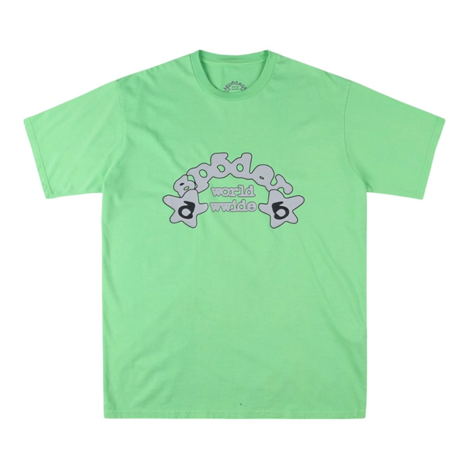 Sp5Der Green Star Logo Worldwide Graphic T Shirt