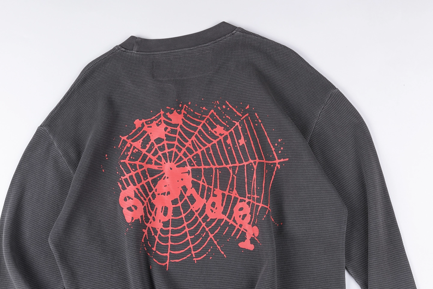 Sp5der-Grey-Red-Spider-Web-Graphic-Shirt4.webp Sp5Der Grey Red Spider Web Graphic Shirt