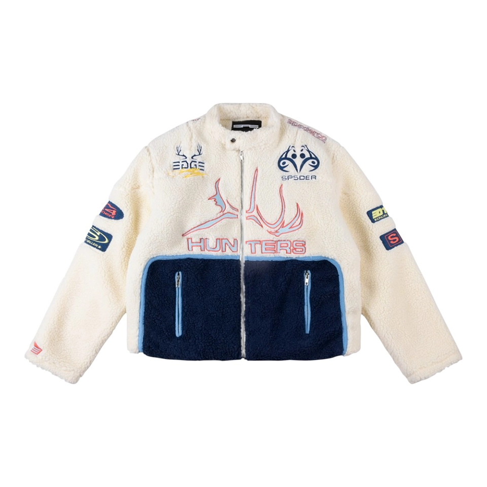 Sp5Der Ivory Navy Hunter Sherpa Jacket