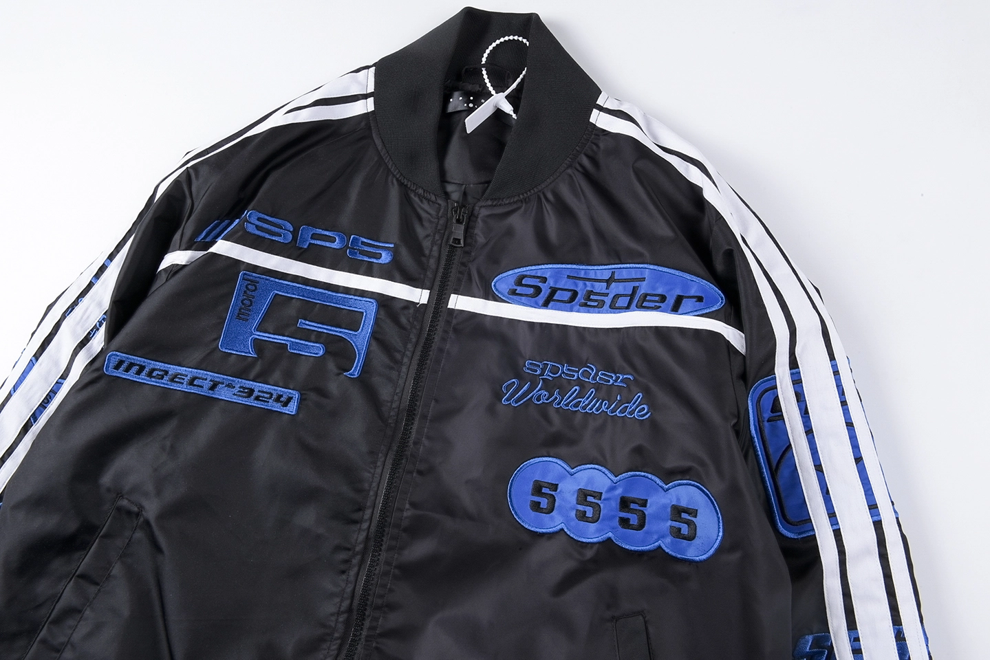 Sp5Der Midnight Blue Five Racing Bomber Jacket