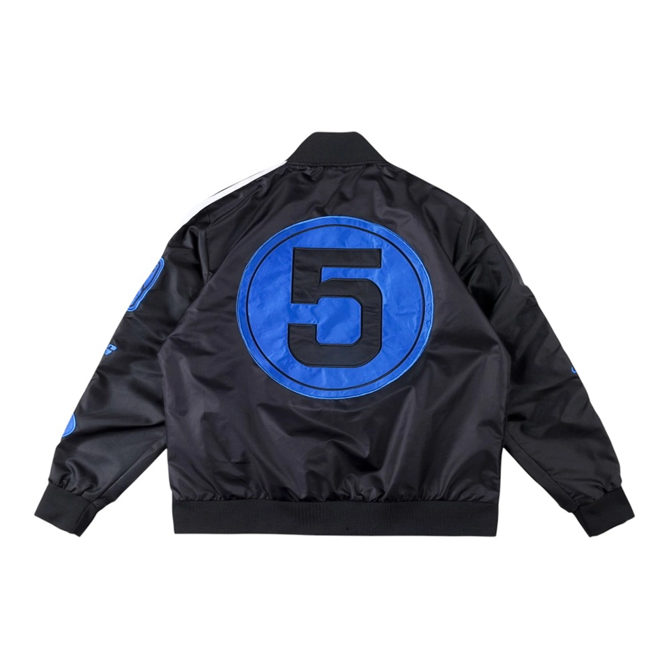 Sp5Der Midnight Blue Five Racing Bomber Jacket