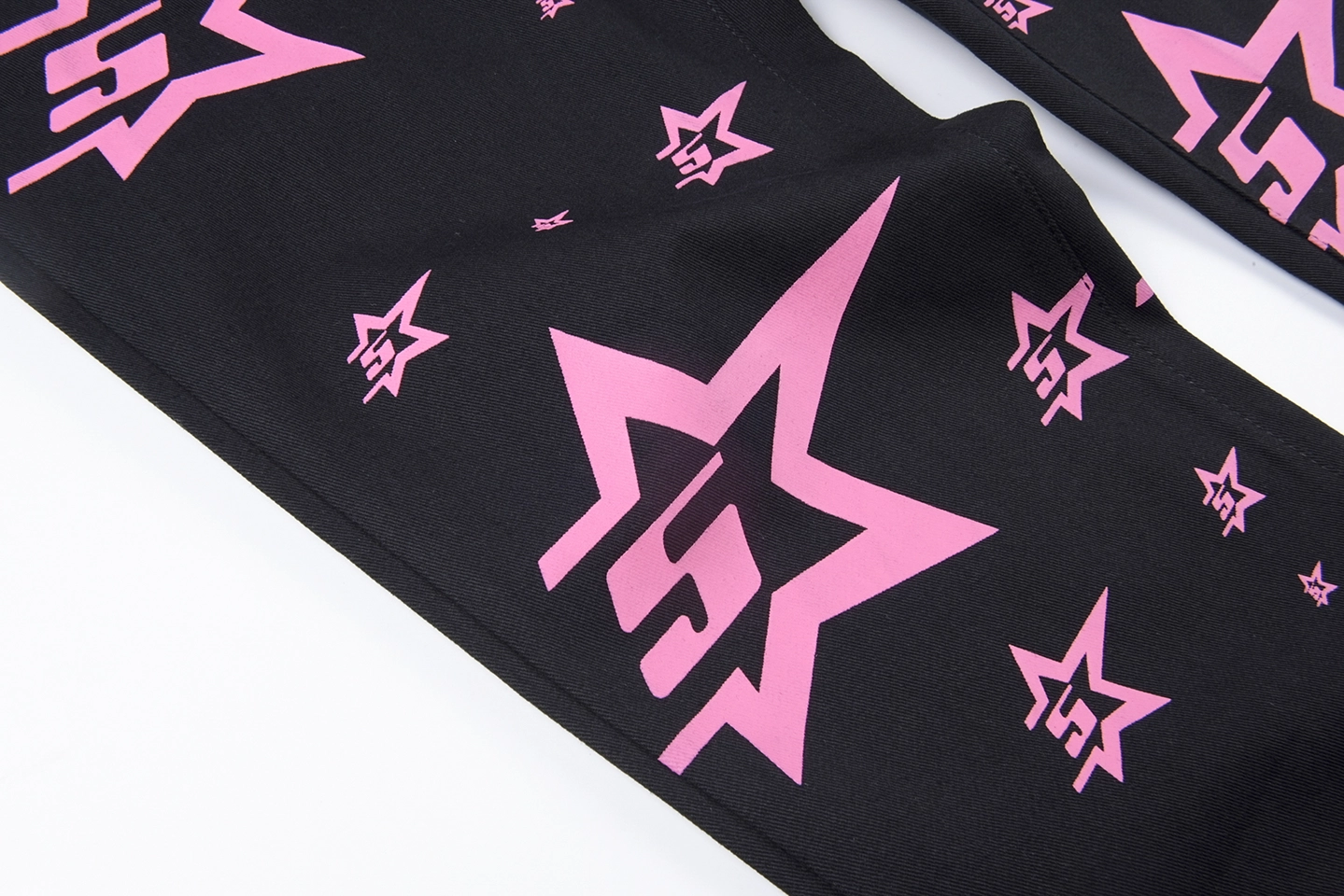 Sp5Der Midnight Pinkstar Allover Graphic Pants
