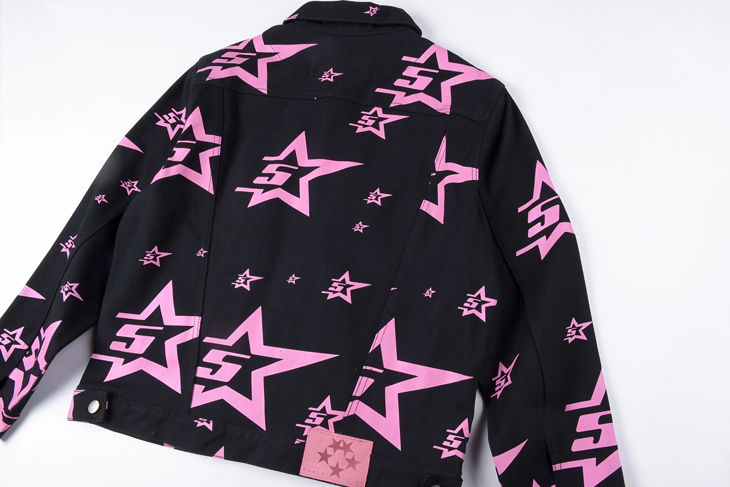 Sp5der-Midnight-Pinkstar-Allover-Trucker-Jacket3.webp Sp5Der Midnight Pinkstar Allover Trucker Jacket