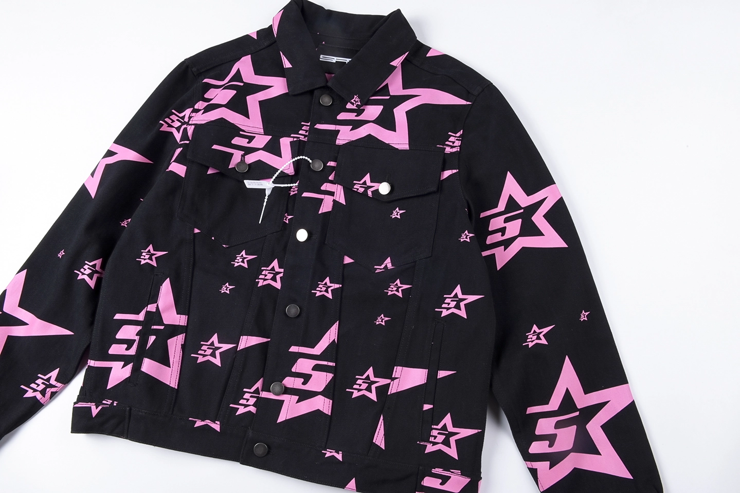 Sp5der-Midnight-Pinkstar-Allover-Trucker-Jacket4.webp Sp5Der Midnight Pinkstar Allover Trucker Jacket