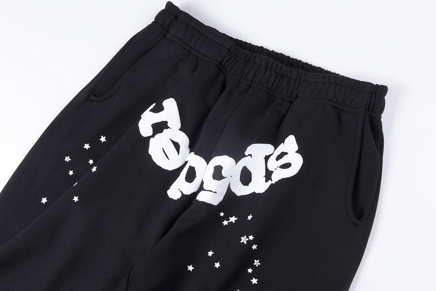 Sp5Der Midnight White Stardust Script Sweatpants