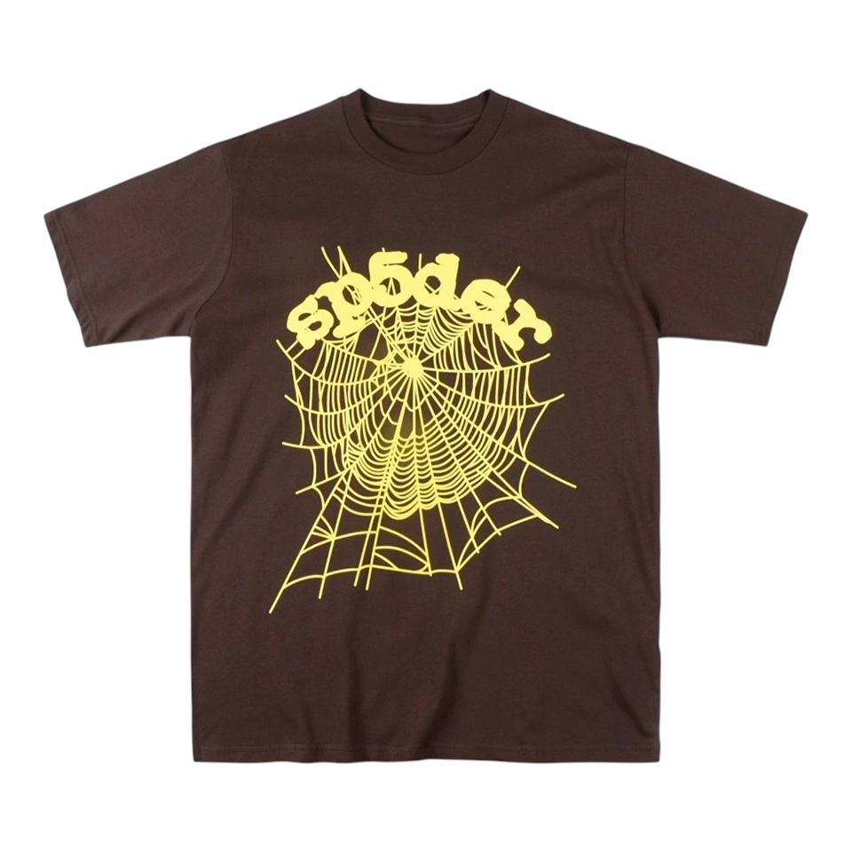 Sp5der-Mocha-Goldweb-Graphic-T-shirt1.webp Sp5Der Mocha Goldweb Graphic T Shirt