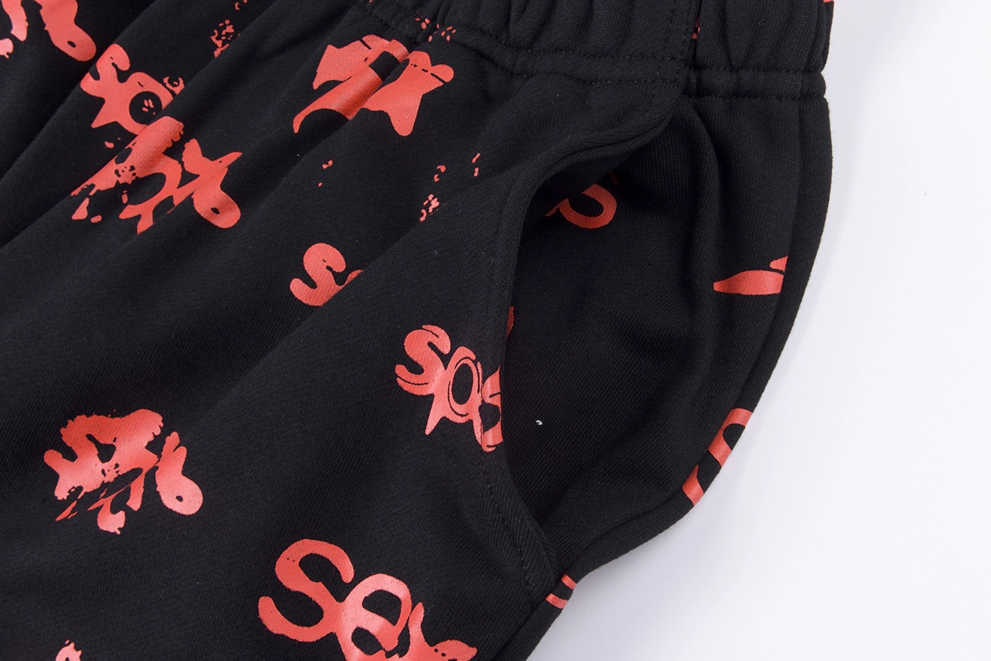 Sp5Der Red Allover Logo Sweatpants