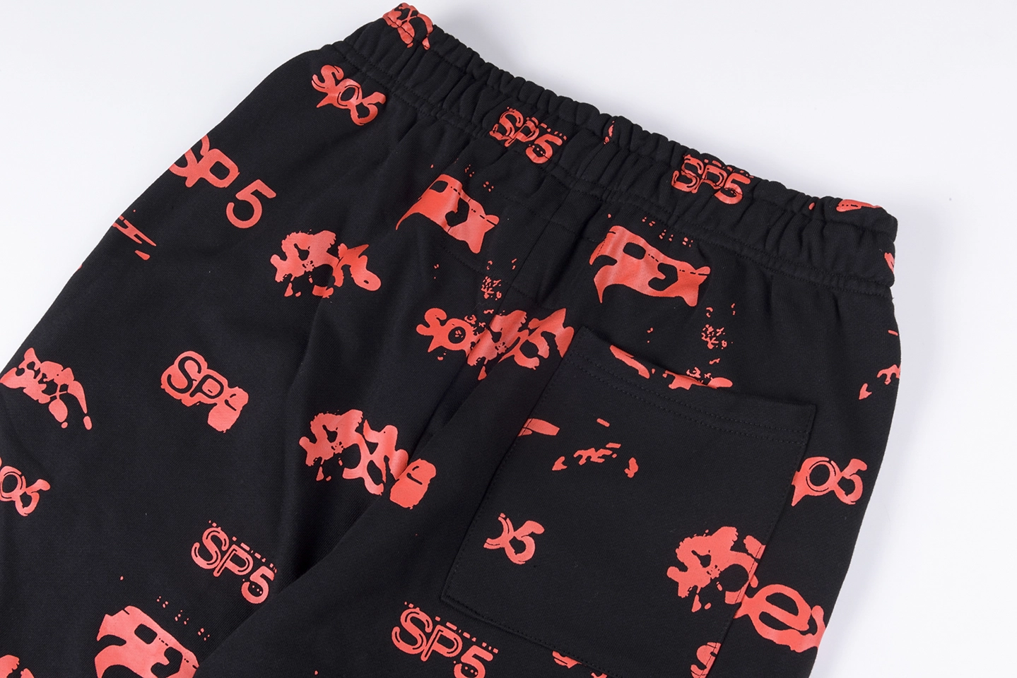 Sp5Der Red Allover Logo Sweatpants