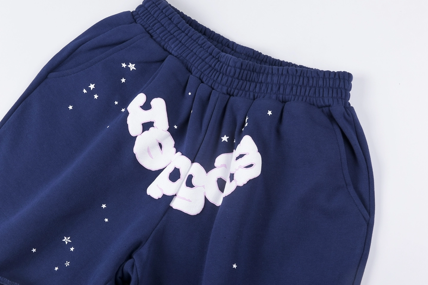 Sp5Der Royal Blue Star Logo Sweat Shorts