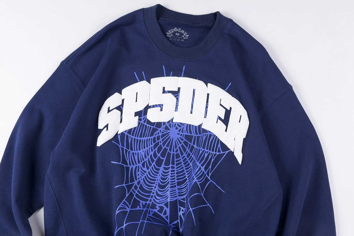 Sp5Der Royal Blue White Arc Logo Web Sweatshirt