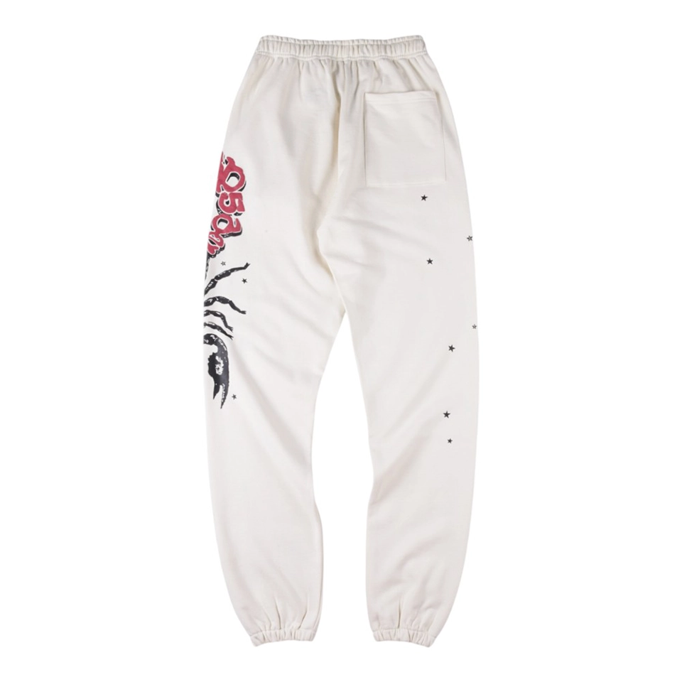 Sp5Der Scorpion Star Cream Sweatpants