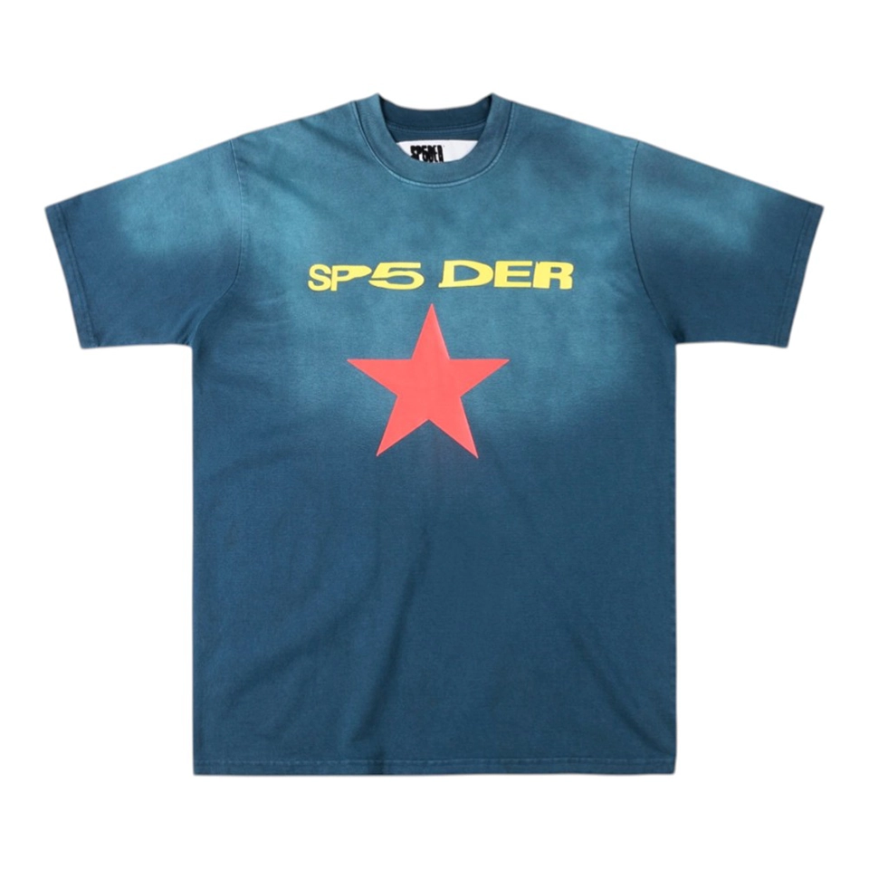 Sp5der-Star-Graphic-Washed-T-Shirt4.webp Sp5Der Star Graphic Washed T Shirt